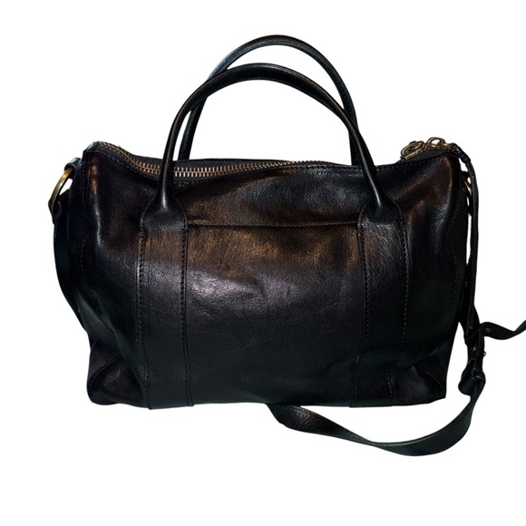 MADEWELL The Prague Satchel Leather Black Bag Crossbody Purse - Picture 3 of 16